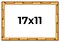 17x11 Thin Bamboo Picture Frame with UV-Resistant Acrylic & Acid Free Backing, Available in 2 Finishes - Gold and Brown